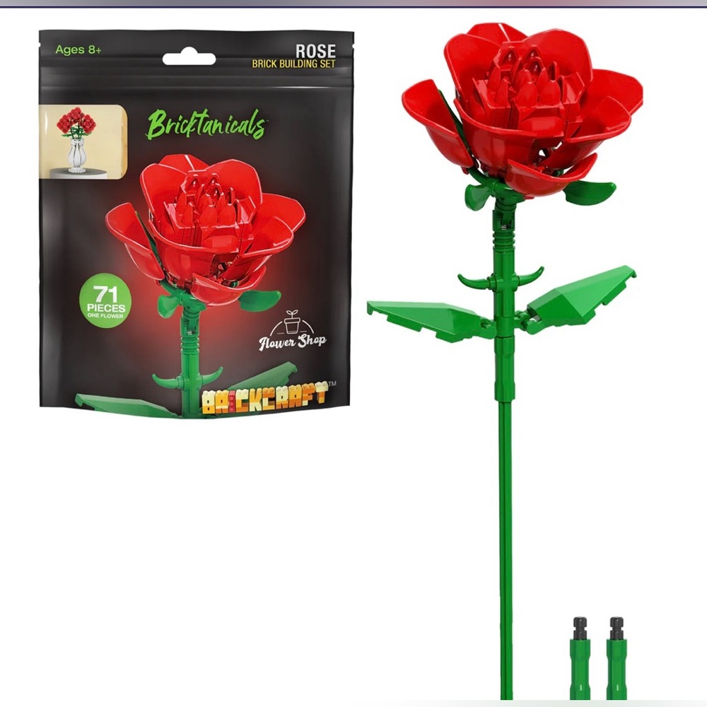 Bricktanicals ROSE Brickcraft Lego Botanicals Flowers 71 pieces New
